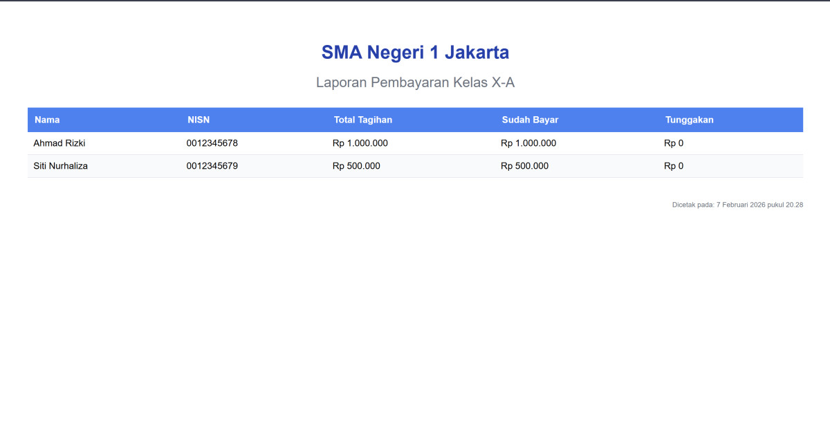 Aplikasi Pembayaran SPP